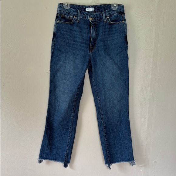 Good American Denim - Good American cut hem cropped straight jeans 28/6